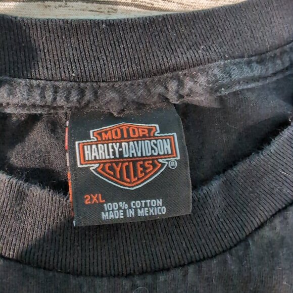 Harley-Davidson Long Sleeve Graphic Flame Eagle Tee Black – Men’s 2XL - Picture 3 of 9